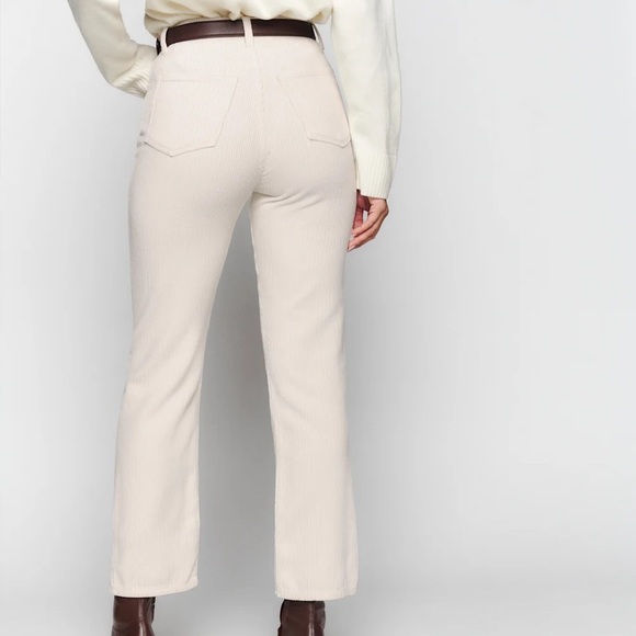 Reformation Cynthia Button Fly High Rise Straight Corduroy Pants - Picture 2 of 12